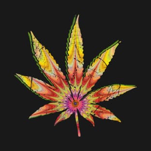 Trippy Marijuana Leaf T-Shirt