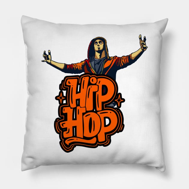 Hip Hop Pillow by Abiarsa