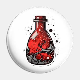 Mysterious Red Bottle Pin