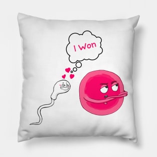 Cute Sperm and Egg Ovum Cute Couple Pillow