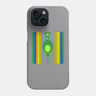 Colorful Staff Bands Design on White Background Phone Case