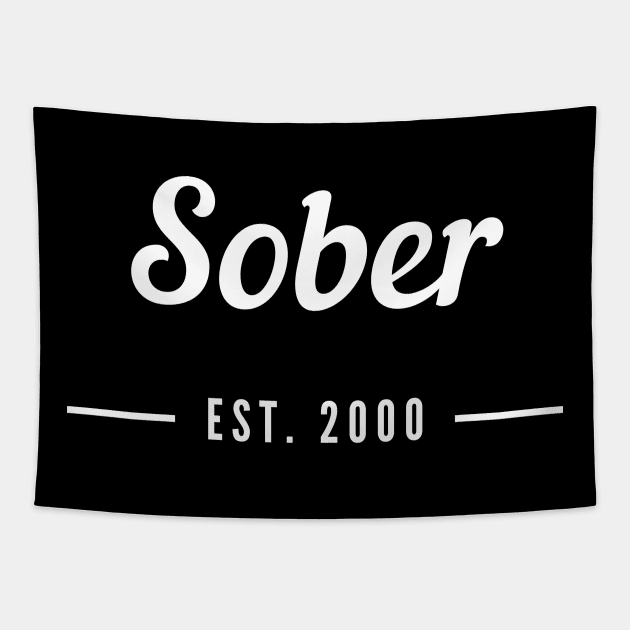 Sober Since 2000 - Staying Sober Drug Addiction Tapestry by RecoveryTees