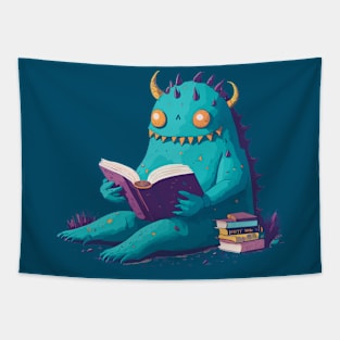 Happy Reader Monster Tapestry