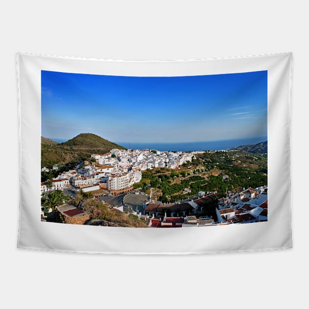 Frigiliana Andalusia Costa del Sol Spain Tapestry by AndyEvansPhotos