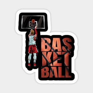 Basketball Player Jump Shot Basket Board Magnet