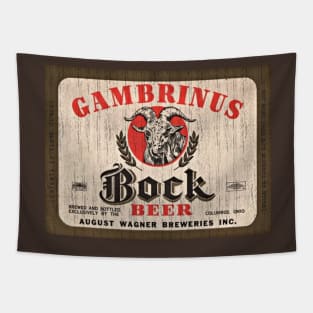 Bock Beer Label Tapestry