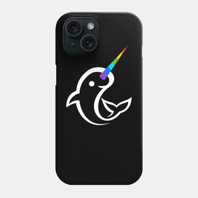 Rainbow Narwhale Phone Case by Johnitees