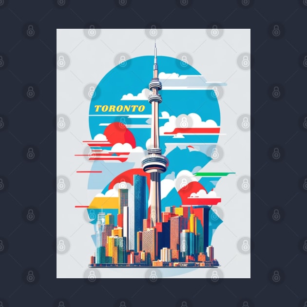 Toronto T-shirt, CN Tower, Canada by Naked Patels