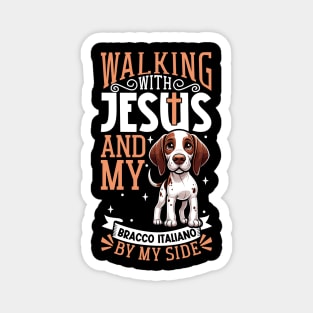 Jesus and dog - Bracco Italiano Magnet