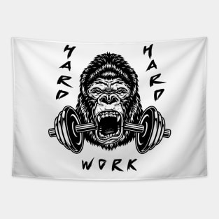 Hard Work Gym Tapestry