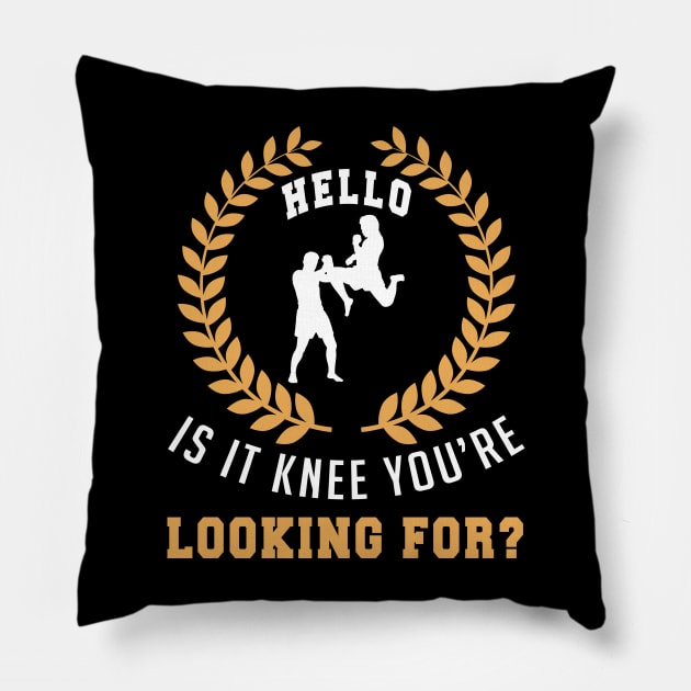 Funny Kickboxing Boxing MMA Fighting Knee Pillow by merchmafia