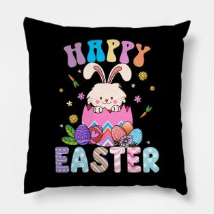 Happy Easter Bunny Seal Cute Egg Hunting Pillow