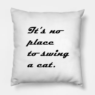 IT NO PLACE TO SWING A CAT Pillow