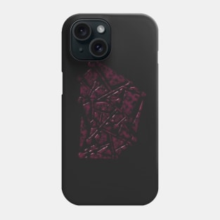 Dark Burgundy Colour Modern Geometric Pattern Phone Case