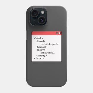 Funny html code - software coding, development Phone Case