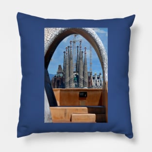 Sagrada Familia Barcelona Catalonia Spain Pillow