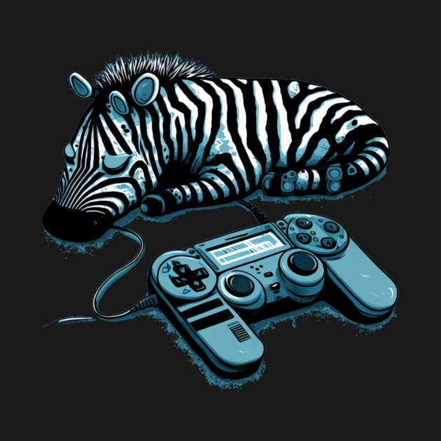 Sleeping by Day Gaming by Night - Zebra gamer by KhaledAhmed6249