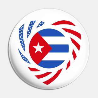 Cuban American Multinational Patriot Flag (Heart) Pin