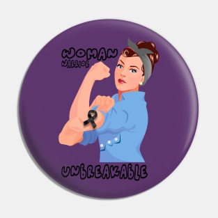 Woman Warrior Unbreakable Pin