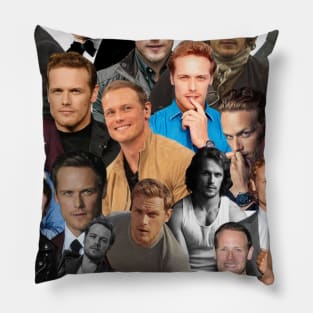 sam heughan photo collage Pillow