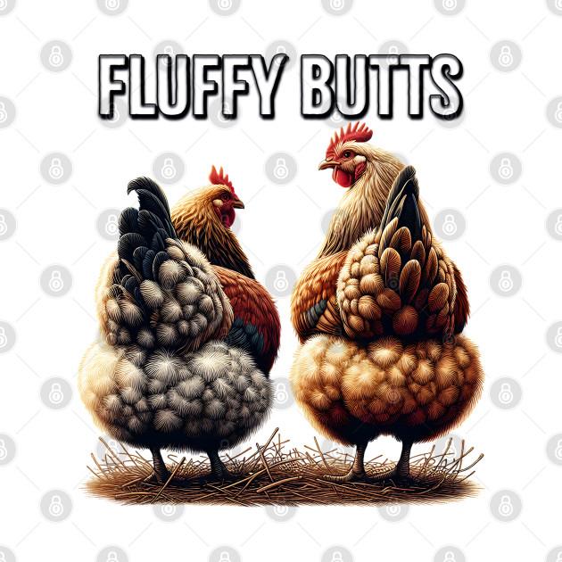 Fluffy Butts (This graphic will be on the back of your garment) by DaysMoon