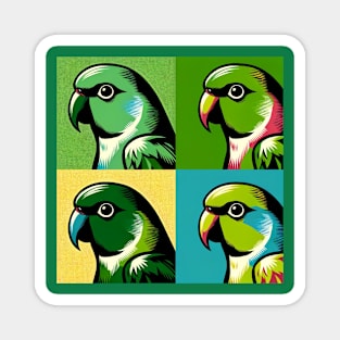 Pop Green-Cheeked Parakeet Art - Cool Birds Magnet