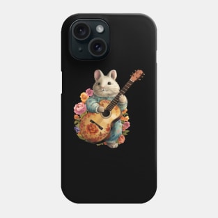 Chinchilla Playing Guitar Floral Phone Case