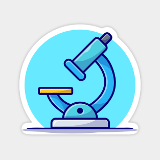 Microscope Cartoon Vector Icon Illustration Magnet