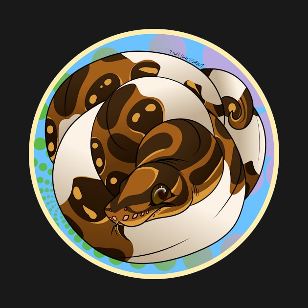 Pied Ball Python Circle by TwilightSaint