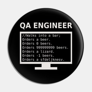 QA Engineer Walks Into A Bar Pin