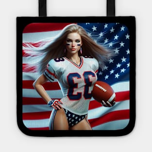 American Woman NFL Football Player #17 Tote