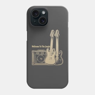 Wellcome to the jungle plat with guitars Phone Case