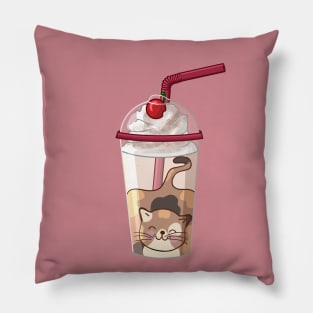 Adorable Cat Milkshake Pillow