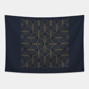 Golden arches geometric pattern Tapestry