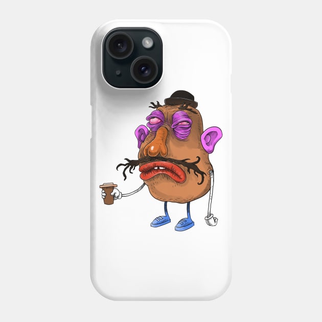 potato head before coffee Phone Case by idrawcartoons