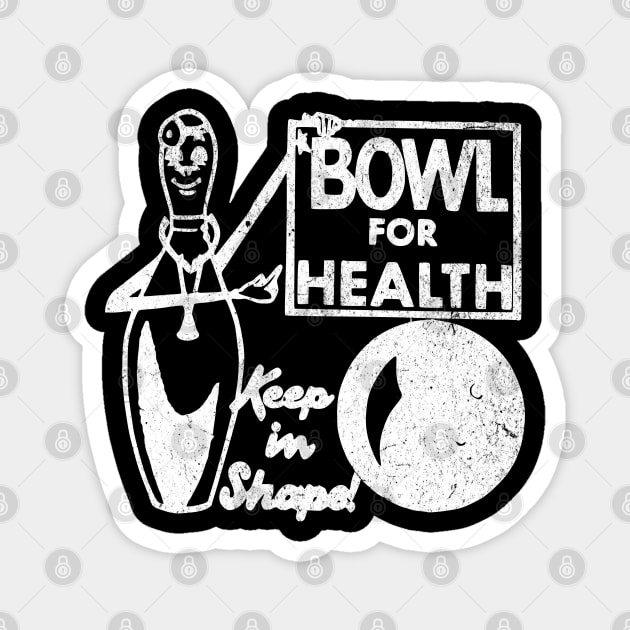 Retro Bowl For Health Vintage Bowling Matchbook Magnet by Yesteeyear