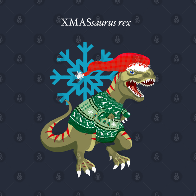 Discover Clanosaurus Rex XMASsaurus rex Christmas Ugly Sweater Holiday Tyrannosaurus Rex Santa Claus - Scottish Tartan - T-Shirt