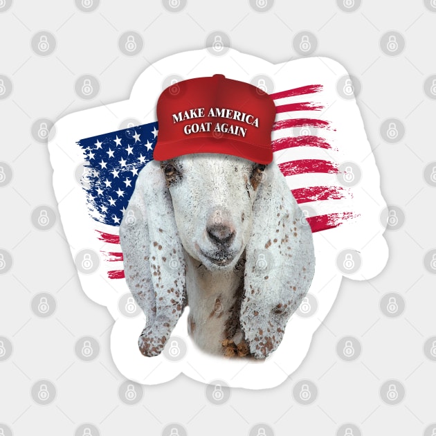 Make America GOAT Again Nubian Doe Goat Magnet by IconicTee