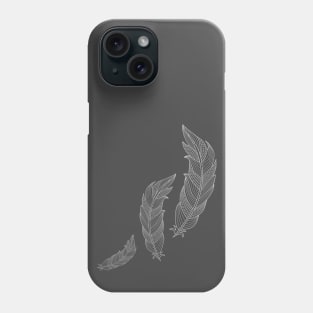 Feathers - Light Grey Phone Case