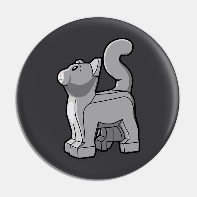 LEGO Cat (Light Grey) Pin by schultzstudio