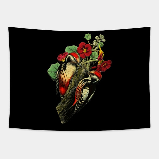 Birds in love Tapestry by Dope_Design