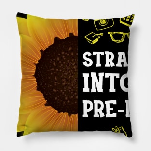 Straight into Pre-K Back To School Sunflower Pillow