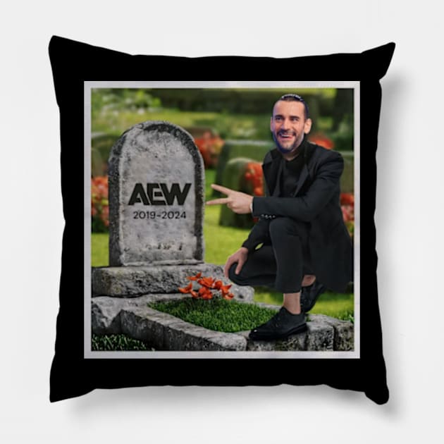 RIP AEW Pillow by Shop Chandman Designs 