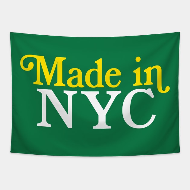 MADE IN NYC - New York City Typography Pride Tapestry by DankFutura
