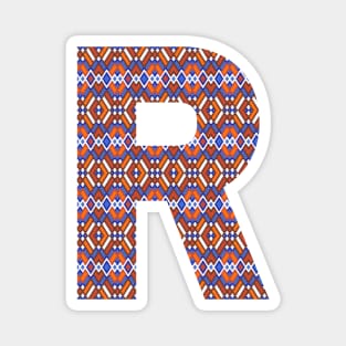 Monogram Letter R- geometric pattern Magnet