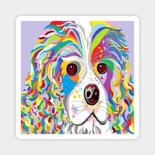 Colorful Cavalier King Magnet