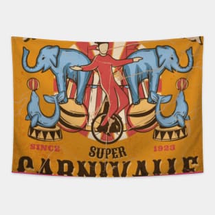 Vintage circus carnivalle retro Tapestry