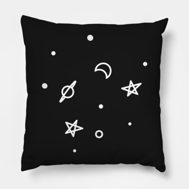 Outer Space Pattern Pillow by diffrances