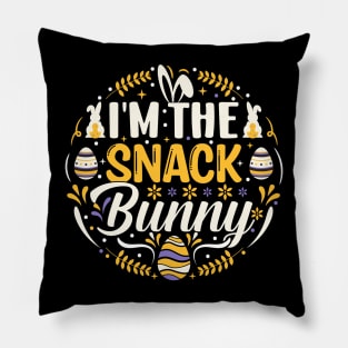 I'm The Snack Bunny funny easter t shirt Pillow