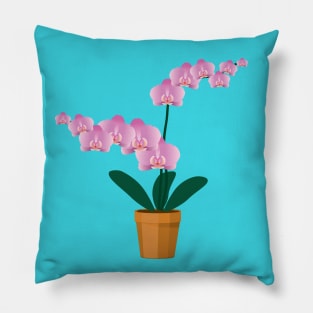 A pink Orchid Pillow